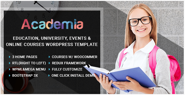 Academia: educational institutions theme