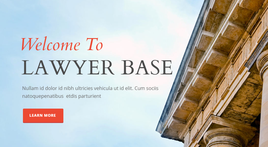 WordPress theme Lawyer Base