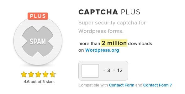 WordPress CAPTCHA Contact form plugin