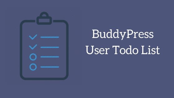 BuddyPress User Todo List Plugin