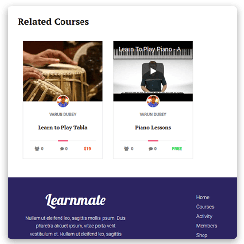 Learnmate Learndash Related Courses, Learndash Theme