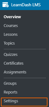 LearnDash settings