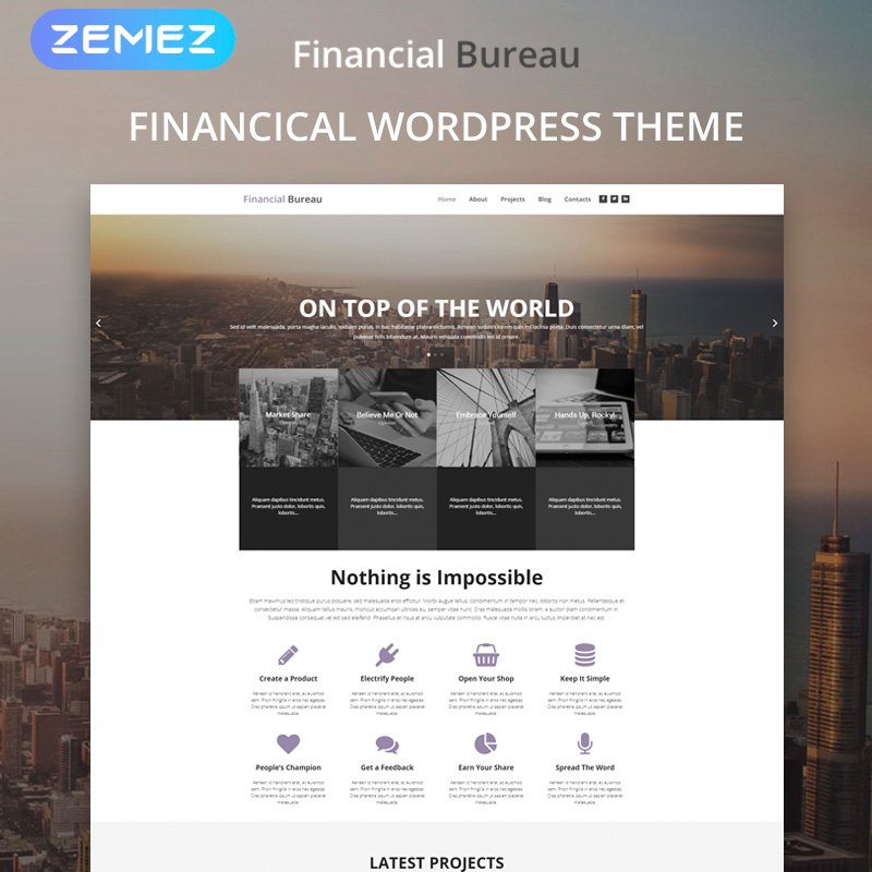 Financial Bureau, premium and free wordpress themes