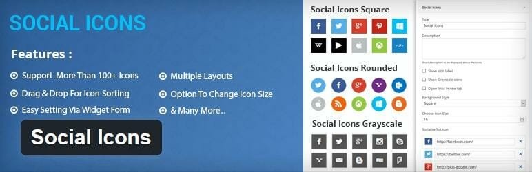 Social Icons- Premium WordPress Plugins