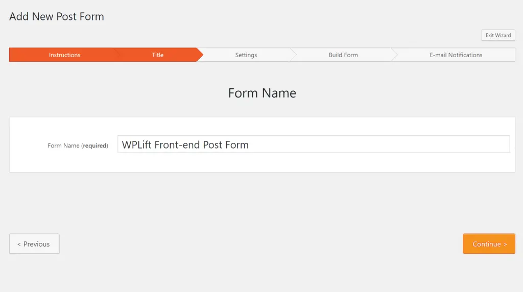front end post submission WordPress