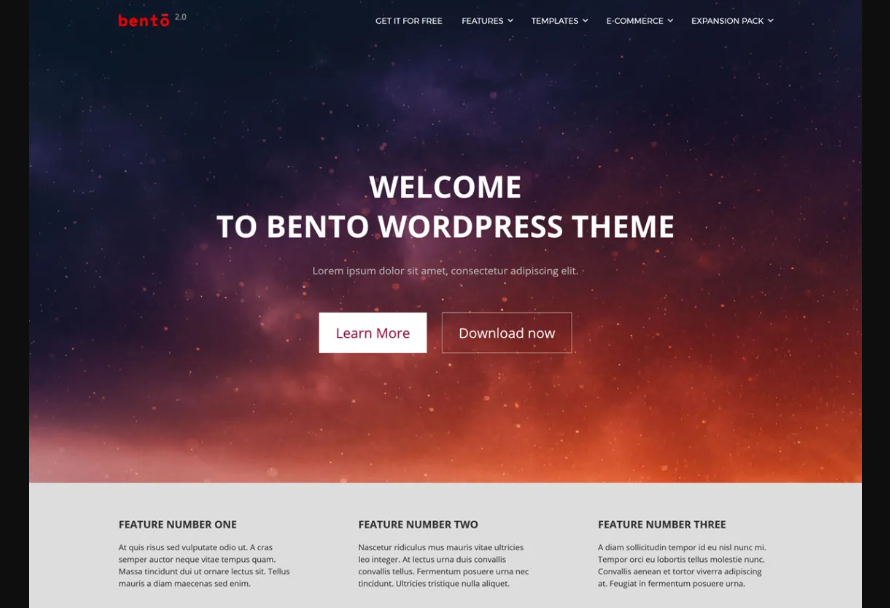 Bento: Free WordPress Blog Themes