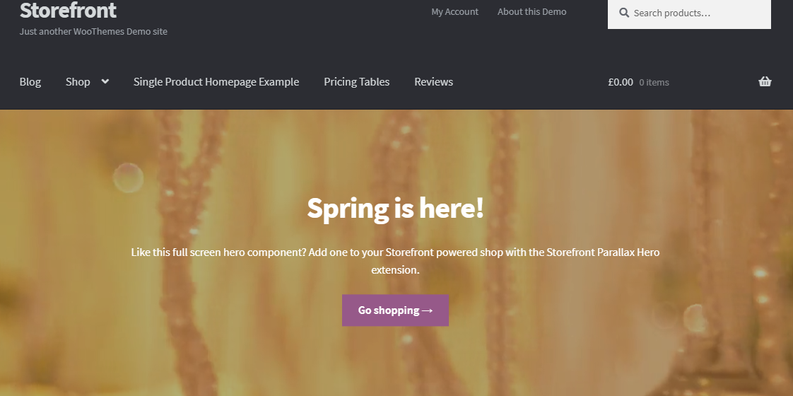 storefront WooCommerce Theme- Free WordPress directory Themes