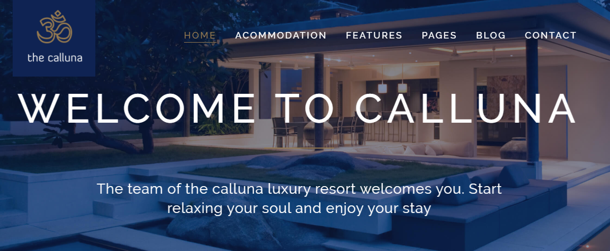 Hotel Calluna: Hotel WordPress Themes