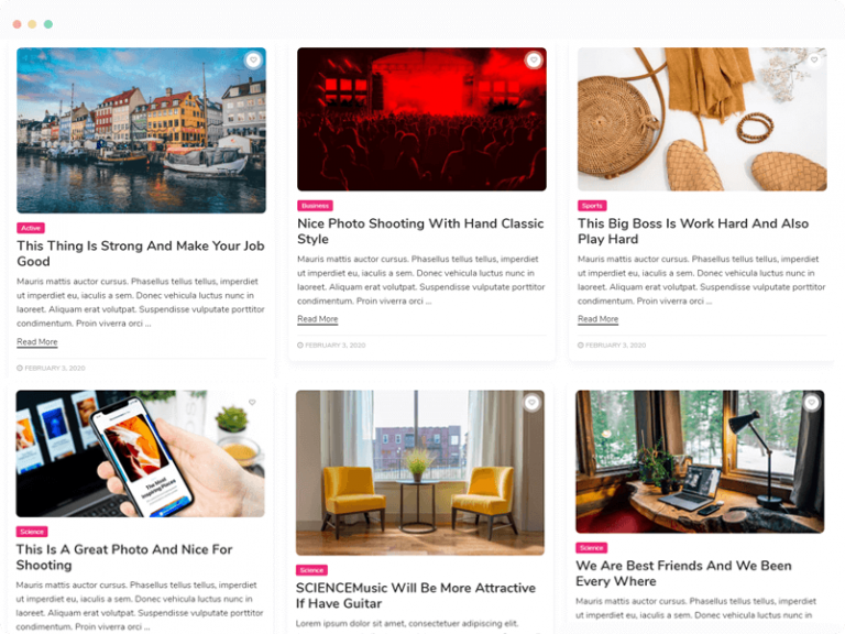 Attractive and Multiple Blog Layouts