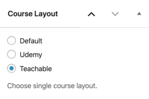 Learndash single course layout switch
