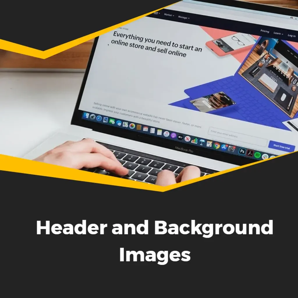 Header and background images