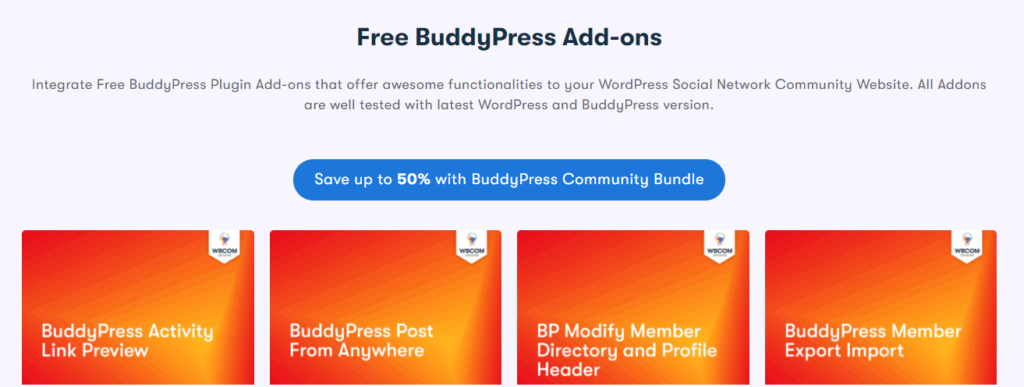 Free BuddyPress Addons