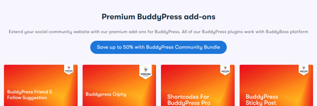 Premium BuddyPress add-ons