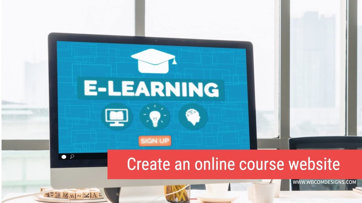 online course website with WordPress