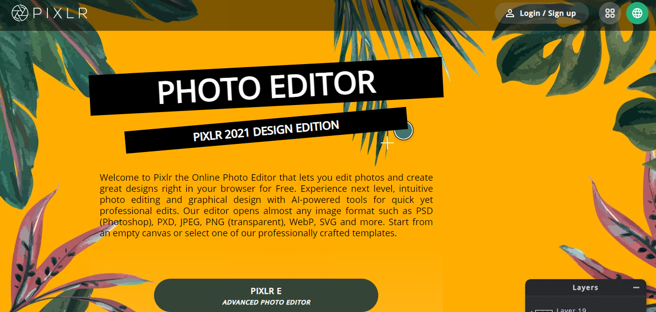 Pixlr- Online Graphic Design Tools