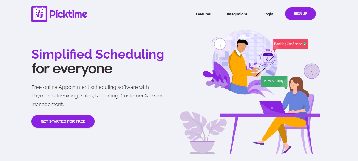 Picktime, Online scheduling software