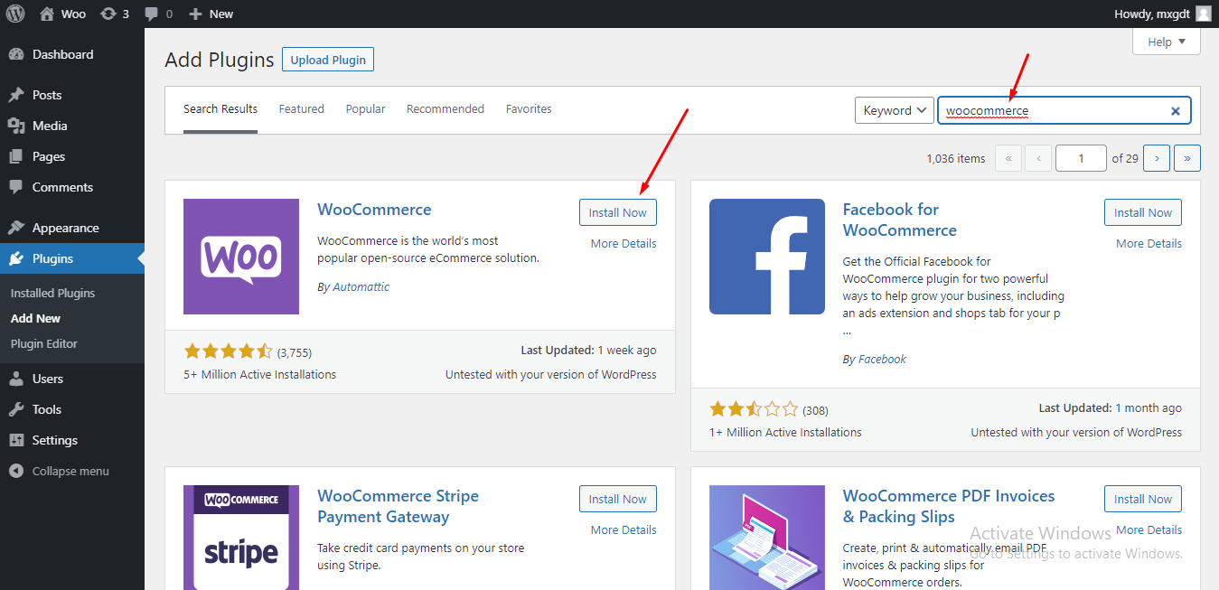 Search for WooCommerce