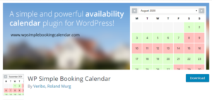 WP Simple Booking Calendar plugin
