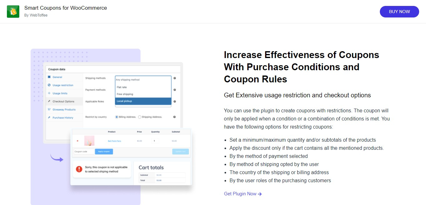 Smart coupons for WooCommerce