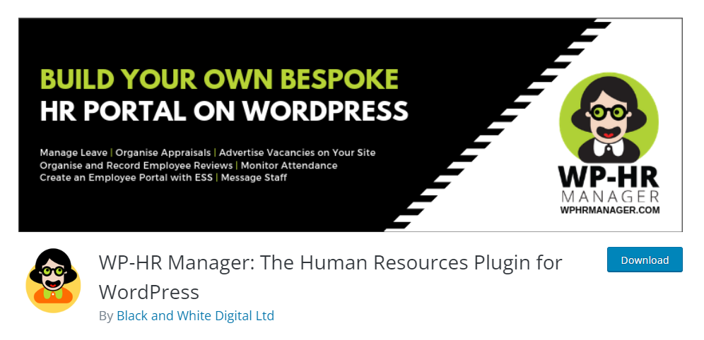WP-HR manager plugin- Employee Management Plugins
