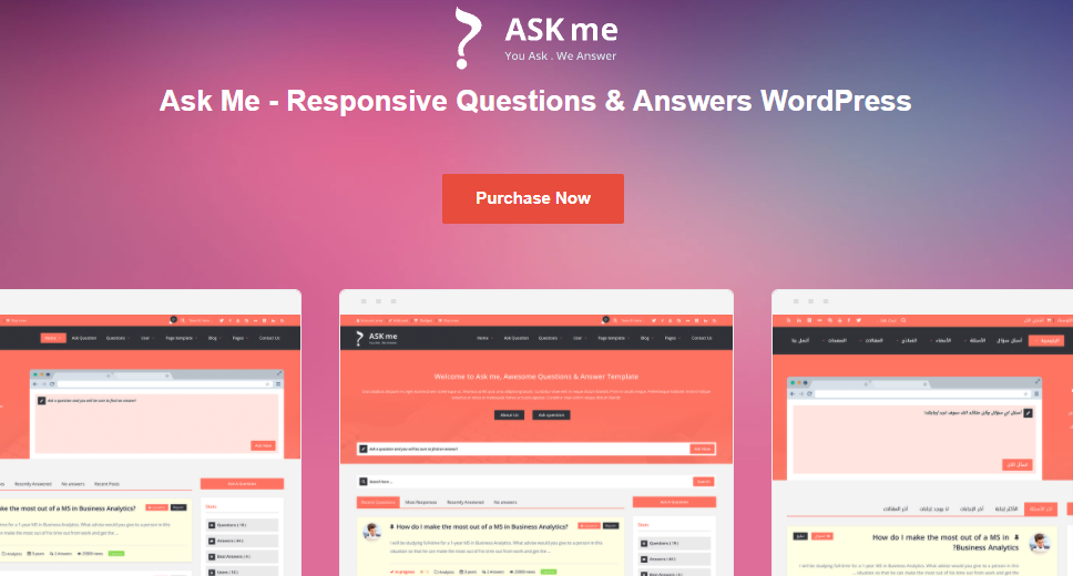 Ask Me- WordPress question and answer theme