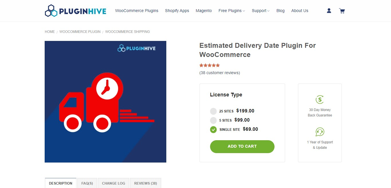 Estimated Delivery date plugin for WooCommerce by PluginHive