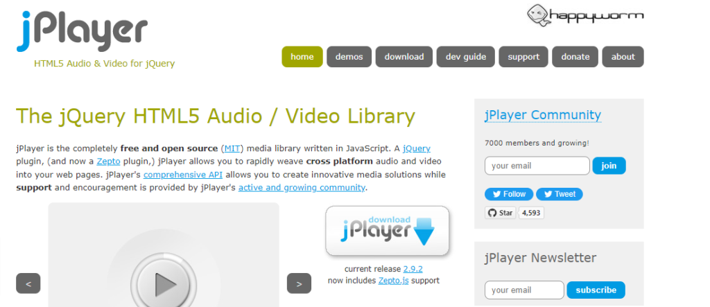 Jplayer- HTML5 Online Video Player