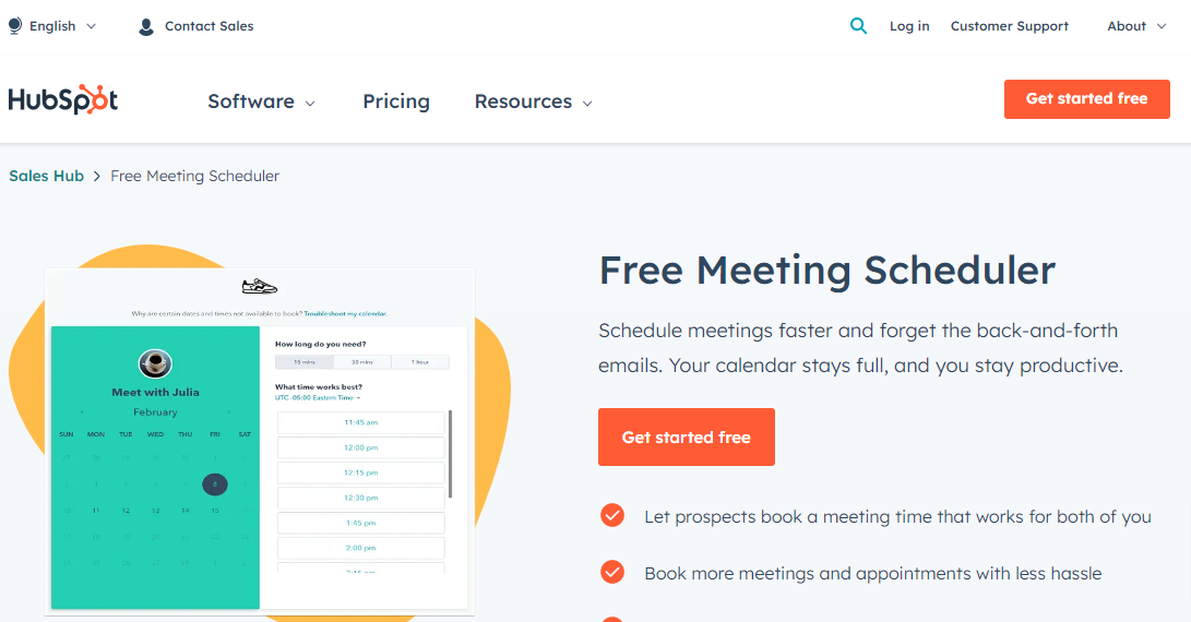 HubSpot Sales- Online Scheduling Tools