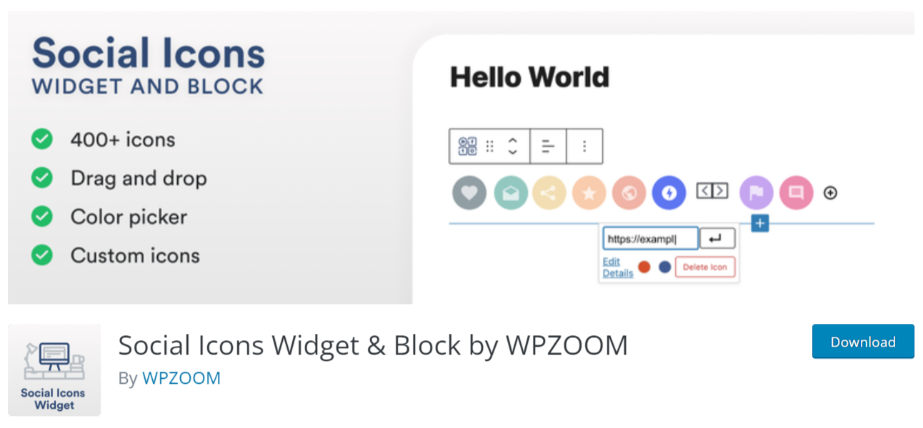 social icons widget plugin bookmarking plugin