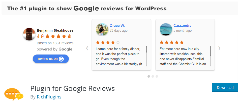Plugin for Google Reviews - Google Review Plugins